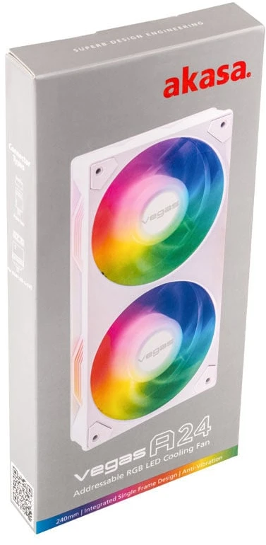 Akasa Vegas A24 Addressable-RGB korpuso ventiliatorius – 240 mm
