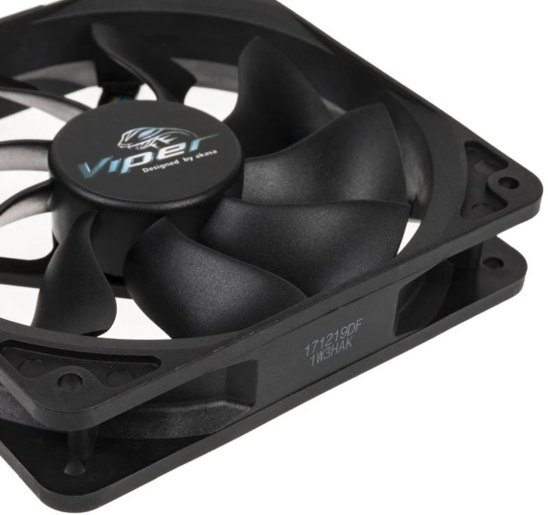 Akasa Viper PWM Fan, juodas – 120mm