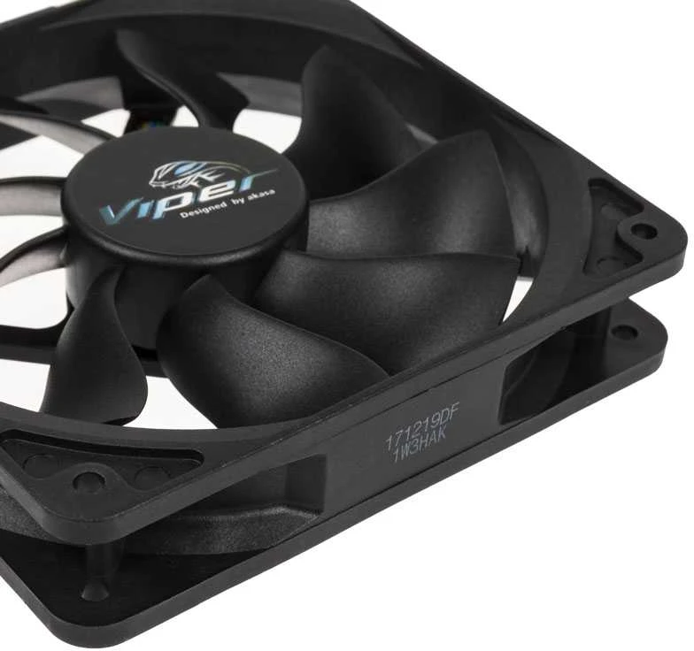 Akasa Viper PWM Fan, juodas – 120mm