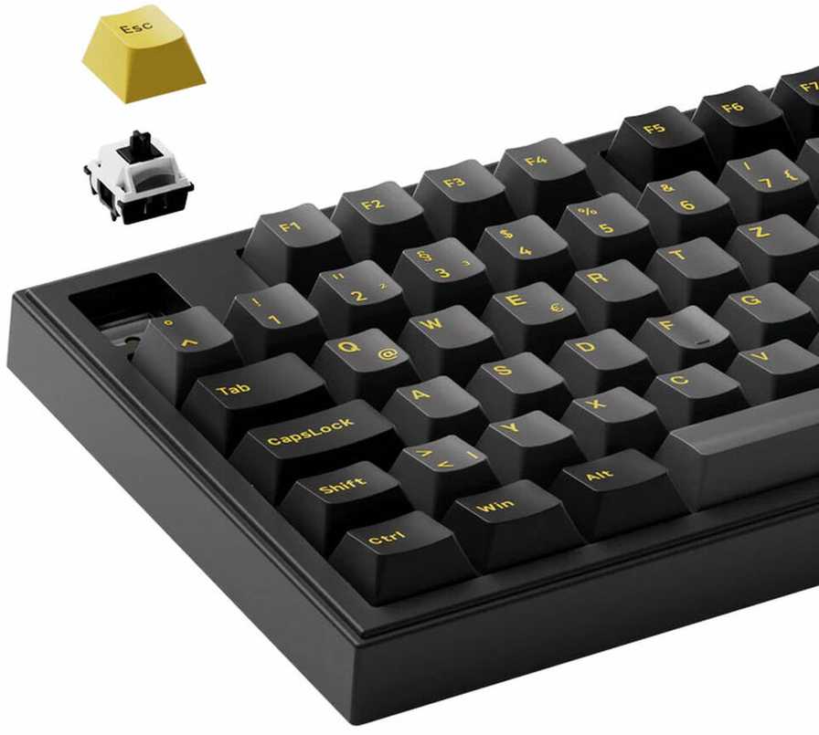 Klaviatūra žaidimams Akko 5098B Plus Juodas and Gold su wyświetlaczem - V3 Piano Pro
