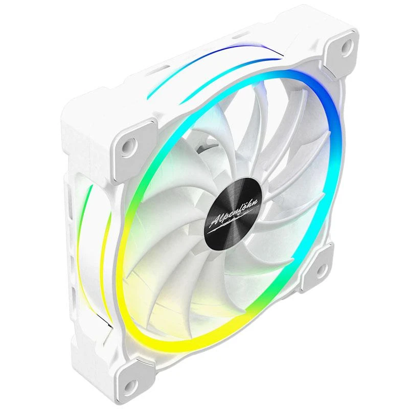 Alpenföhn 120mm Wing Boost 3 ARGB High Speed PWM korpuso ventiliatorius, Single – baltos spalvos
