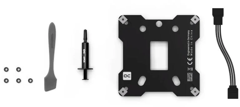 Alphacool Apex 1 CPU cooler, LGA 1700/1851 socket, ARGB – juodas