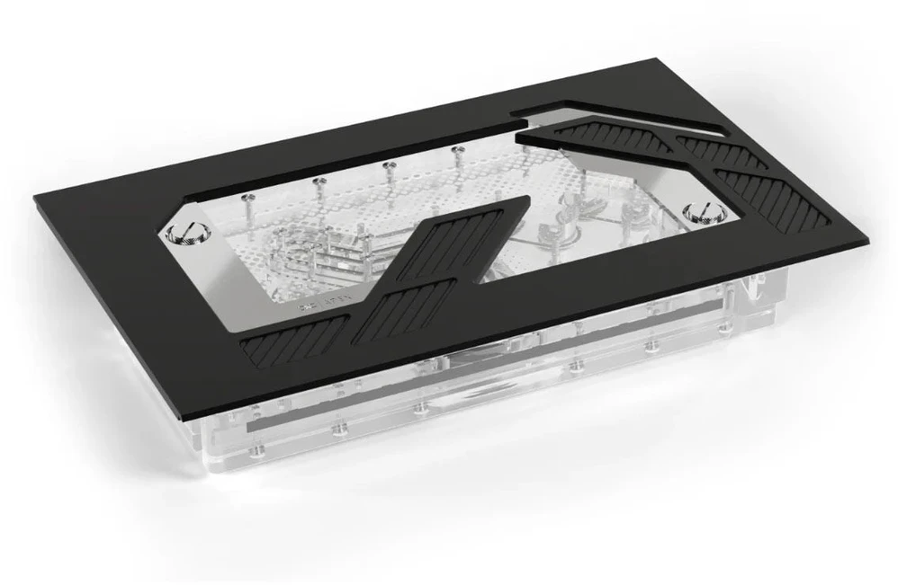 Alphacool Apex Distroplate Dark Base Pro 901 ARGB su pompą Apex juoda