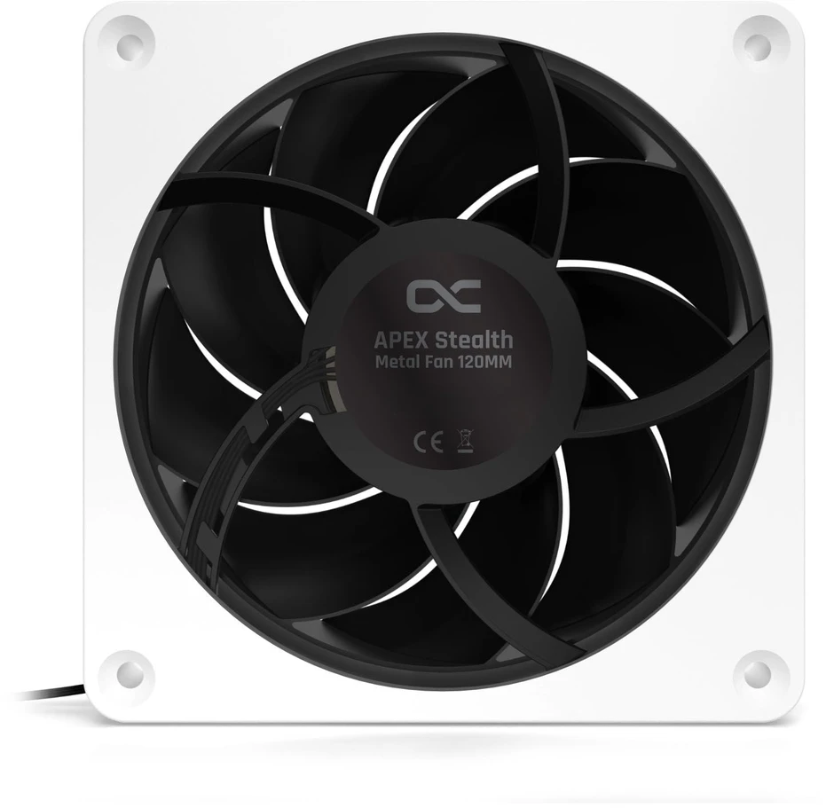 „Alphacool Apex Stealth“ metalinis ventiliatorius 120 mm, baltas