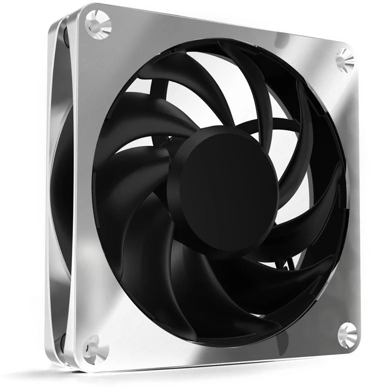 Alphacool Apex Stealth Metall Power korpuso ventiliatorius 120 mm, 3.000 U/min – chrome