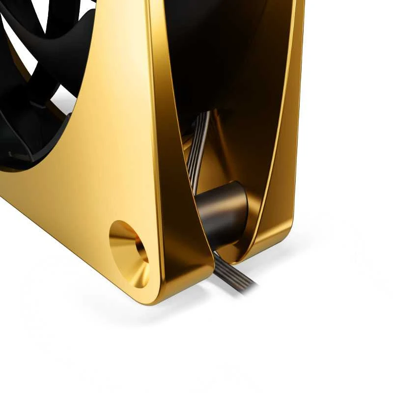 Alphacool Apex Stealth Metall Power korpuso ventiliatorius 120 mm, 3.000 U/min – auksinis