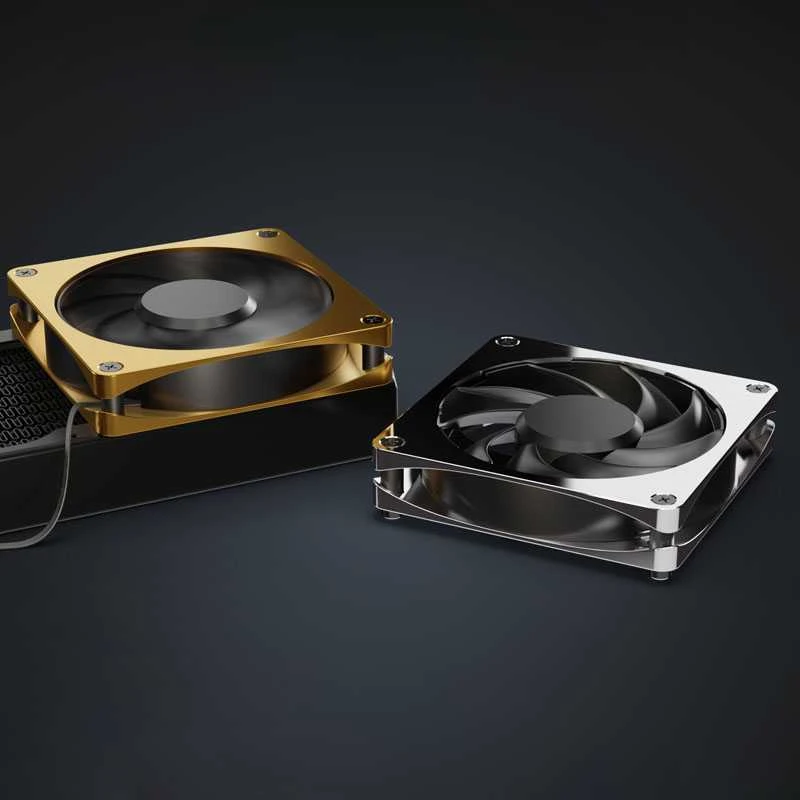 Alphacool Apex Stealth Metall Power korpuso ventiliatorius 120 mm, 3.000 U/min – chrome