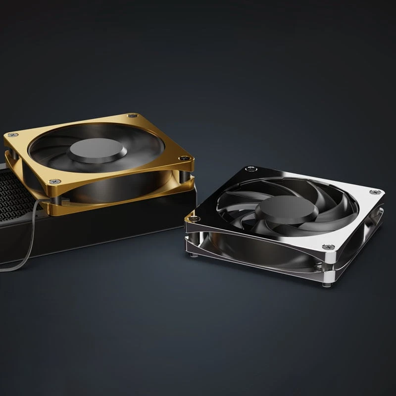 Alphacool Apex Stealth Metall Power korpuso ventiliatorius 120 mm, 3.000 U/min – chrome
