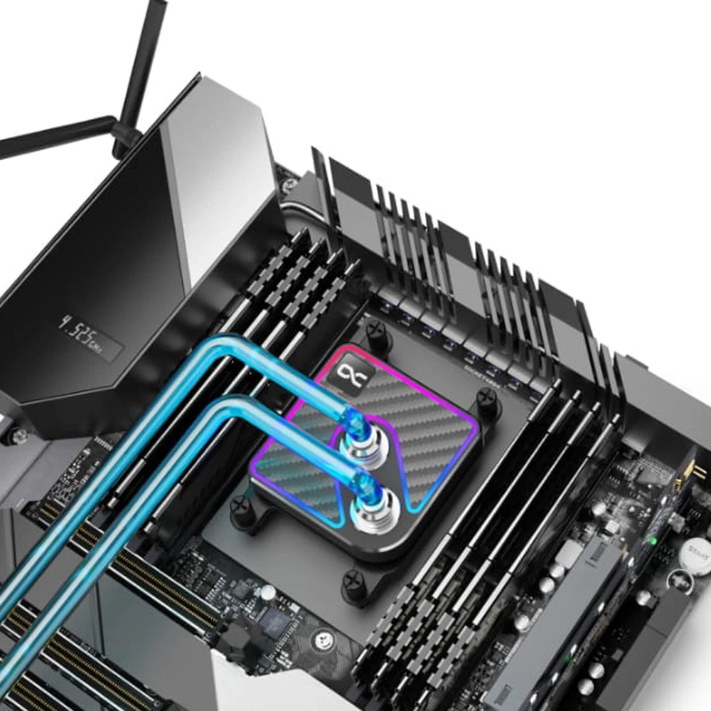 „Alphacool Core 1 Aurora“ procesoriaus aušintuvas – A-RGB, anglies pluošto