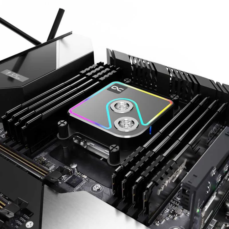 Alphacool Core 1 Aurora CPU cooler, ARGB – Juodas