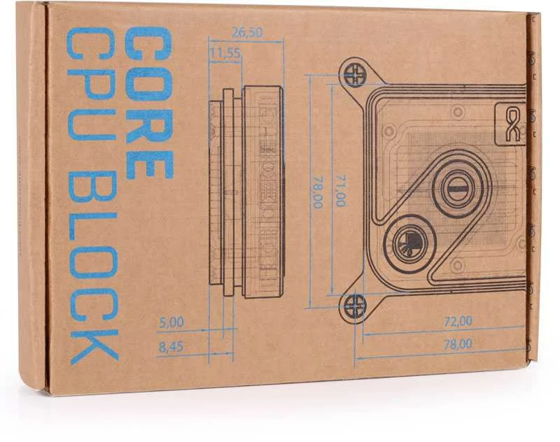 Alphacool Core 1 Aurora CPU cooler, ARGB – Sidabrinis