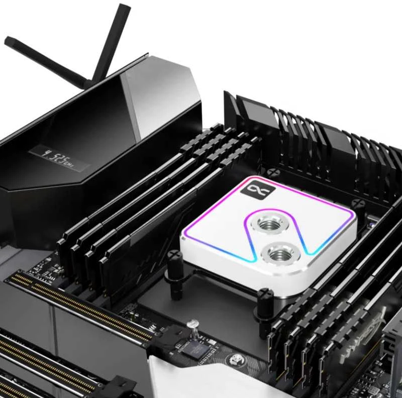 Alphacool Core 1 Aurora CPU Cooler, ARGB – baltas