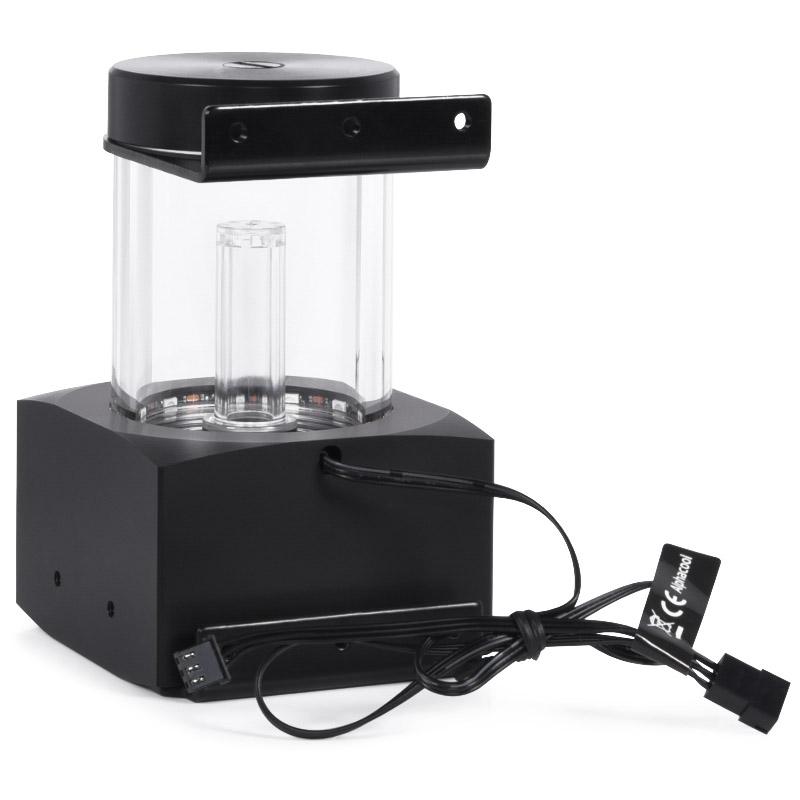 Alphacool Core 100 Aurora ARGB rezervuaras, akrilas - juodas