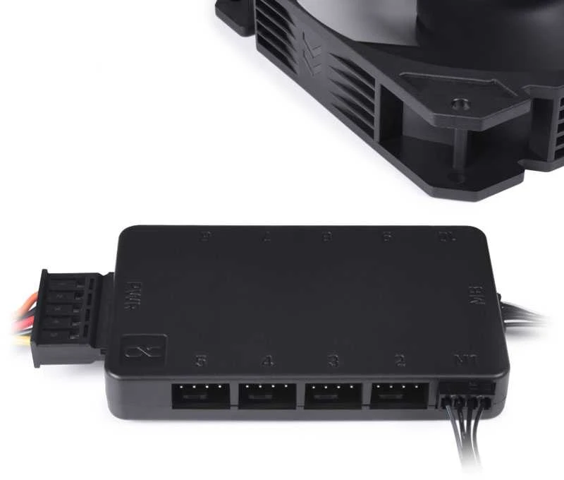 Šakotuvas Alphacool Core 10x 4-Pin PWM Splitter – juodas