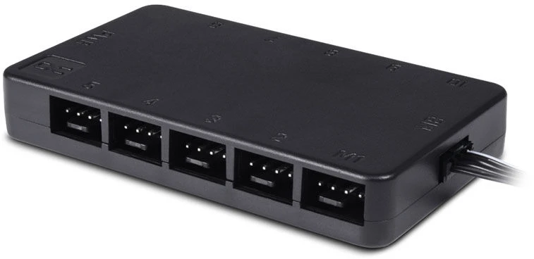 Šakotuvas Alphacool Core 10x 4-Pin PWM Splitter – juodas