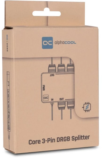Alphacool Core 11x 3-Pin DRGB Splitter – juodos spalvos