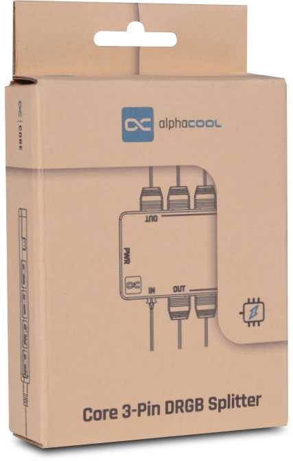 Šakotuvas Alphacool Core 11x 3-Pin DRGB Splitter – juodos spalvos