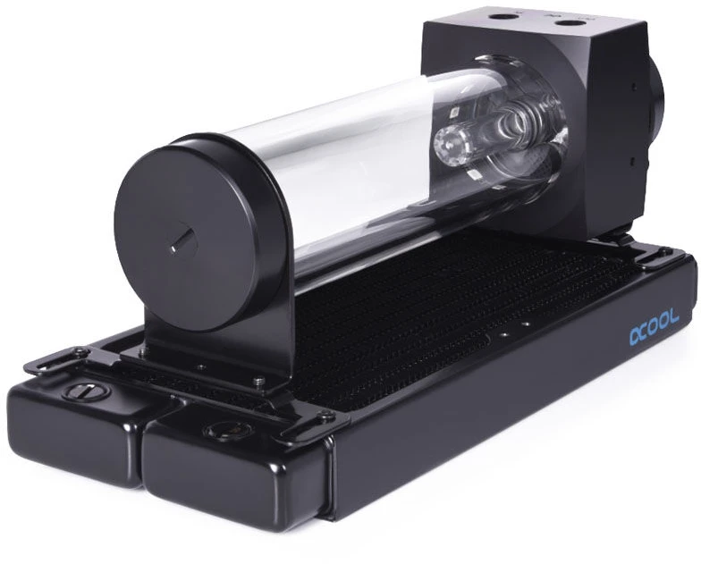 Alphacool Core 200 Aurora ARGB rezervuaras su VPP siurbliu, akrilinis – Juodas