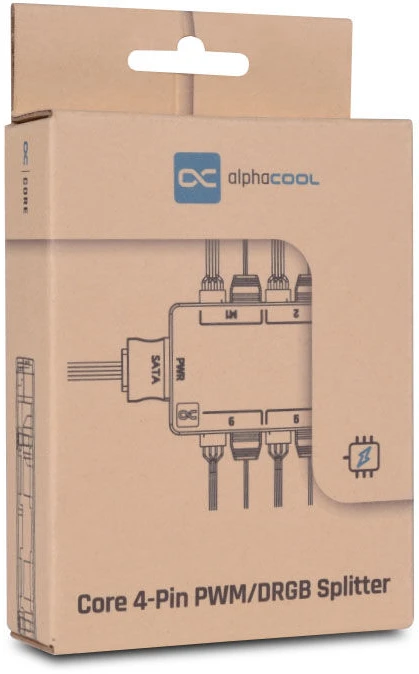 Alphacool Core 6x 4-Pin PWM/ARGB Hub/Splitter – juodos spalvos