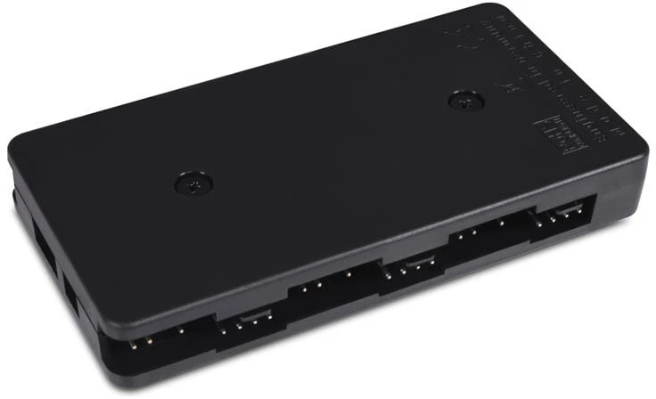 Alphacool Core 6x 4-Pin PWM/ARGB Hub/Splitter – juodos spalvos