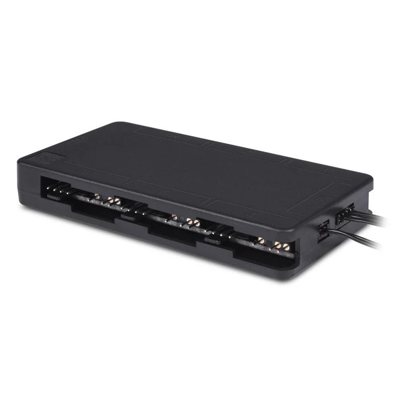 Alphacool Core 6x 4-Pin PWM/ARGB Hub/Splitter – juodos spalvos