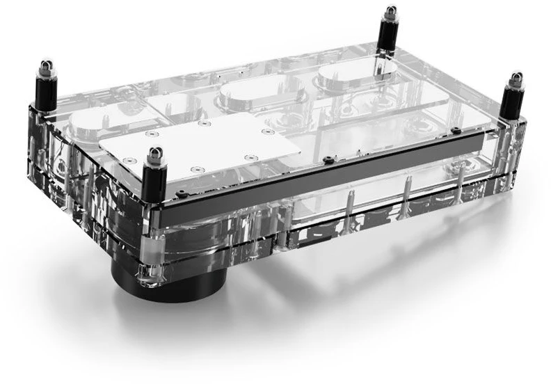 Watercool „Alphacool Core Distro“ plokštė, 240 mm, dešinė, vandens aušinimas su VPP, ARGB – akrilas