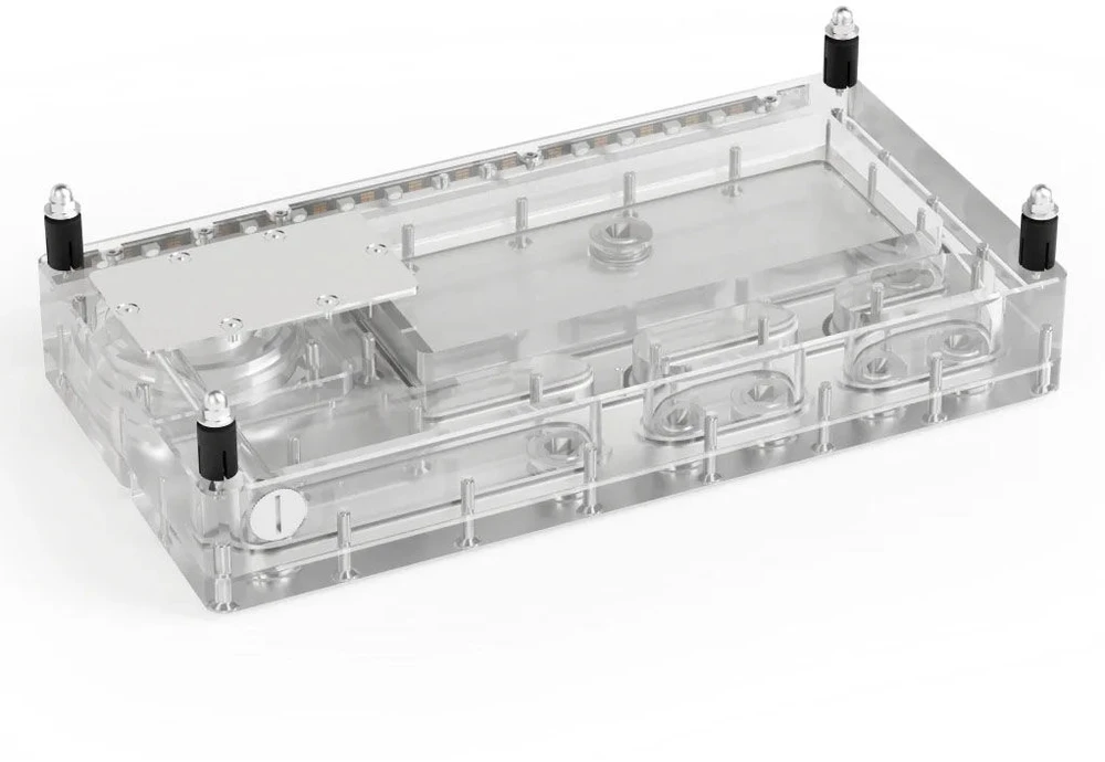 Alphacool „Core Distro“ plokštė, 280 jungčių, VPP/D5 – akrilas