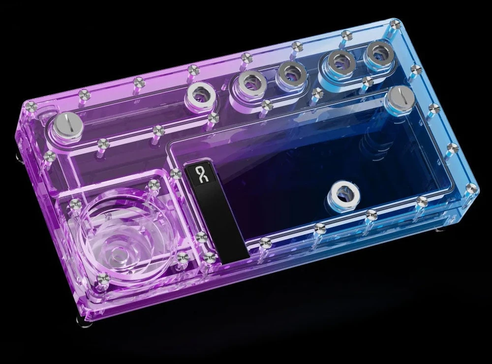 Alphacool „Core Distro“ plokštė, 280 jungčių, VPP/D5 – akrilas