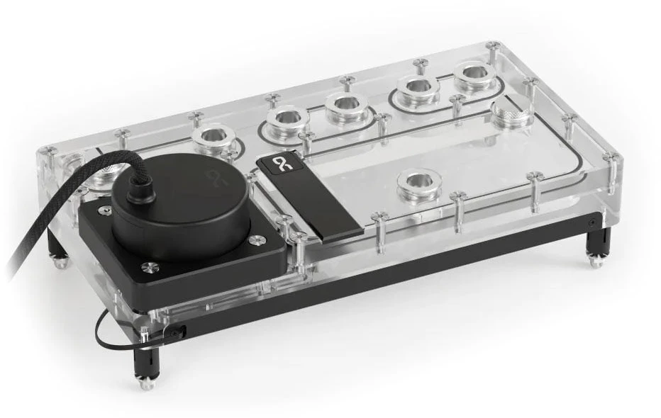„Alphacool Core Distroplate 240 Links V.2“ su D5 „Apex“ siurbliu, skirtas D5/DDC