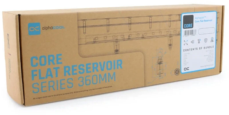 Alphacool „Core Flat Reservoir 360“ su VPP siurbliu (dešinėje)
