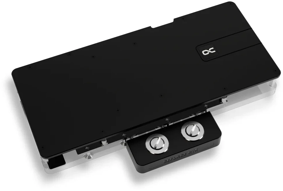 „Alphacool Core GeForce RTX 5080/5070 Ti Solid Core GPU Vanduo“ aušintuvas, ARGB, su galine plokšte · akrilas