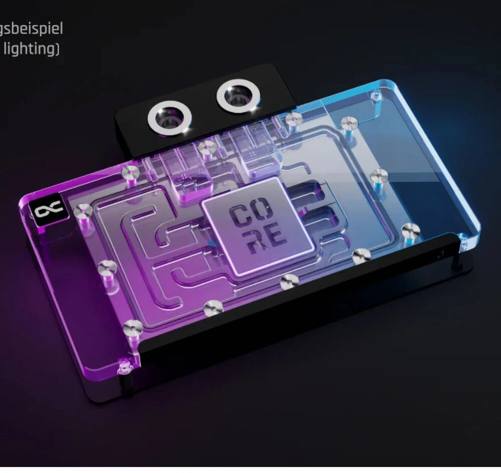 „Alphacool Core GeForce RTX 5080/5070Ti GamingPro GPU Vanduo Block“, ARGB, su galine plokšte · akrilas