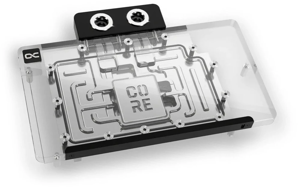 „Alphacool Core GeForce RTX 5080 Aorus Master/Windforce GPU Vanduo Block“, ARGB, su galine plokšte – akrilas