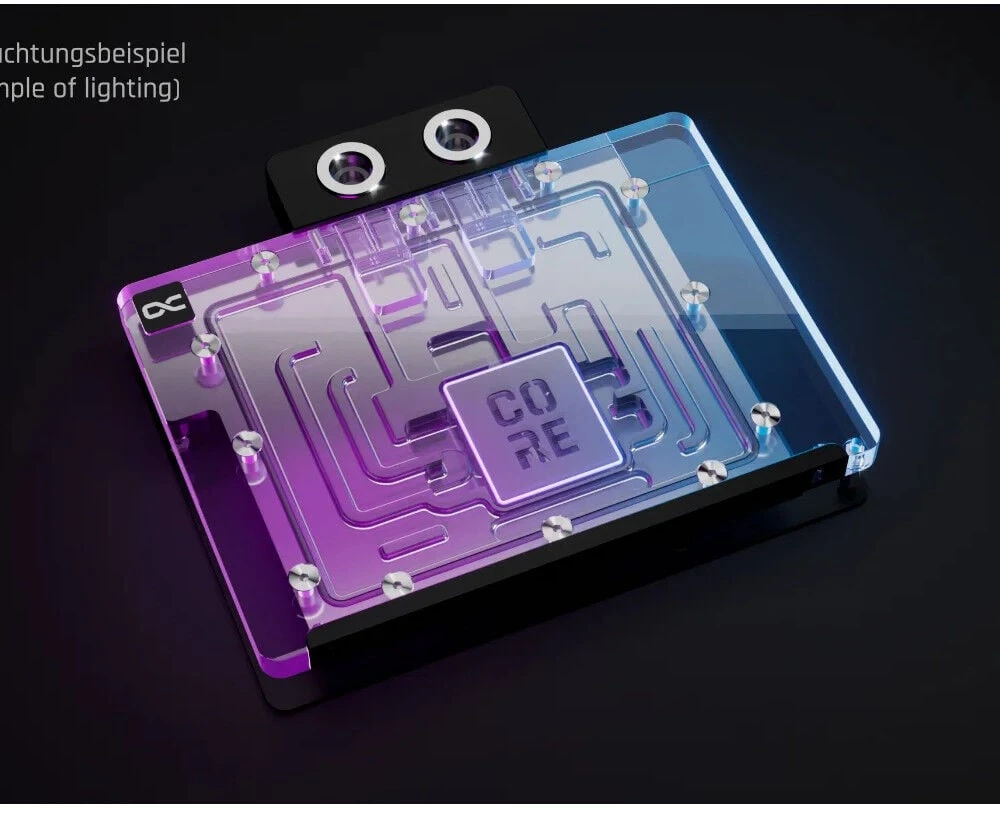 Alphacool Core GeForce RTX 5080 Vanguard/SUPRIM GPU Vanduo aušintuvas, ARGB, su galine plokšte · akrilas