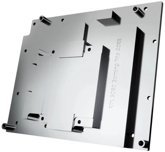 „Alphacool Core GeForce RTX 5080 Gaming Trio GPU Vanduo Block“, ARGB, su galine plokšte · akrilas