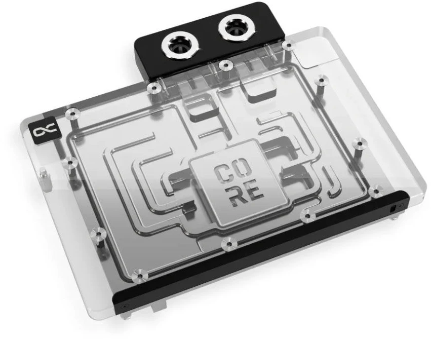 „Alphacool Core GeForce RTX 5080 Gaming Trio GPU Vanduo Block“, ARGB, su galine plokšte · akrilas