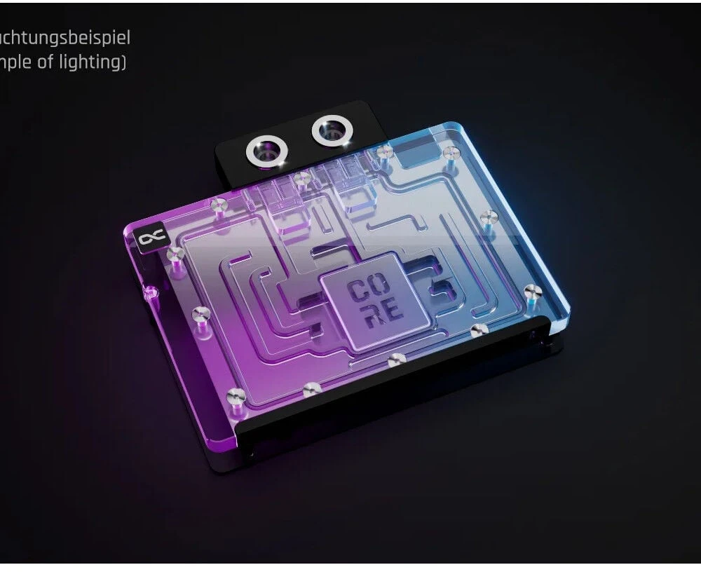 Alphacool Alphacool „Core GeForce RTX 5080 Phantom“ / „GameRock“ GPU vandens aušinimas, ARGB su galine plokšte - akrilas