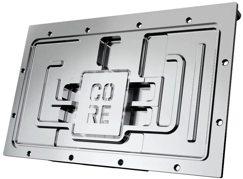 „Alphacool Core GeForce RTX 5080 Prime GPU Vanduo Cooling“, ARGB, su akrilo galine plokšte