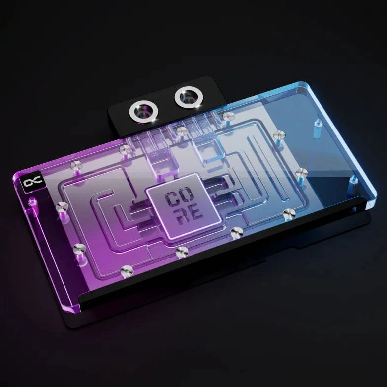 „Alphacool Core GeForce RTX 5080 Prime GPU Vanduo Cooling“, ARGB, su akrilo galine plokšte