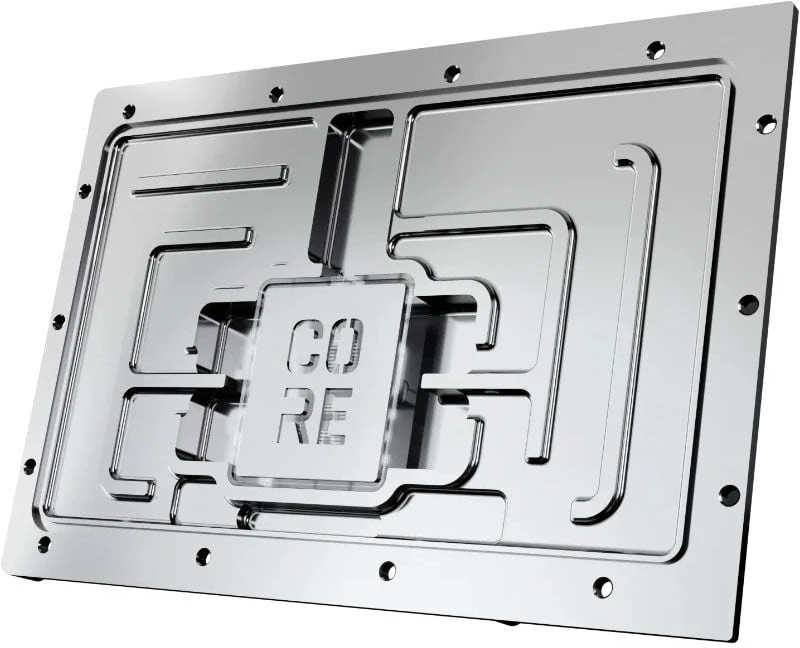 „Alphacool Core GeForce RTX 5080 Solid“ + AMP vandens blokas, galinė plokštė – akrilas, juodas