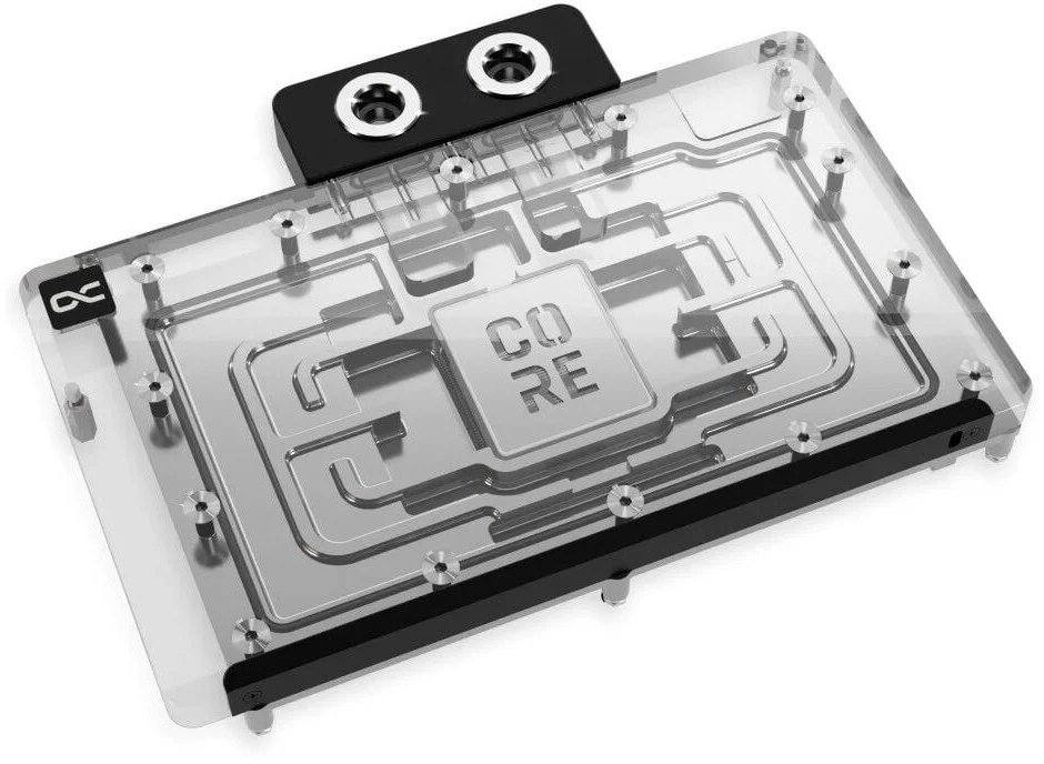 „Alphacool Core GeForce RTX 5090 Reference GPU Vanduo“ aušintuvas, ARGB, su galine plokšte · akrilas