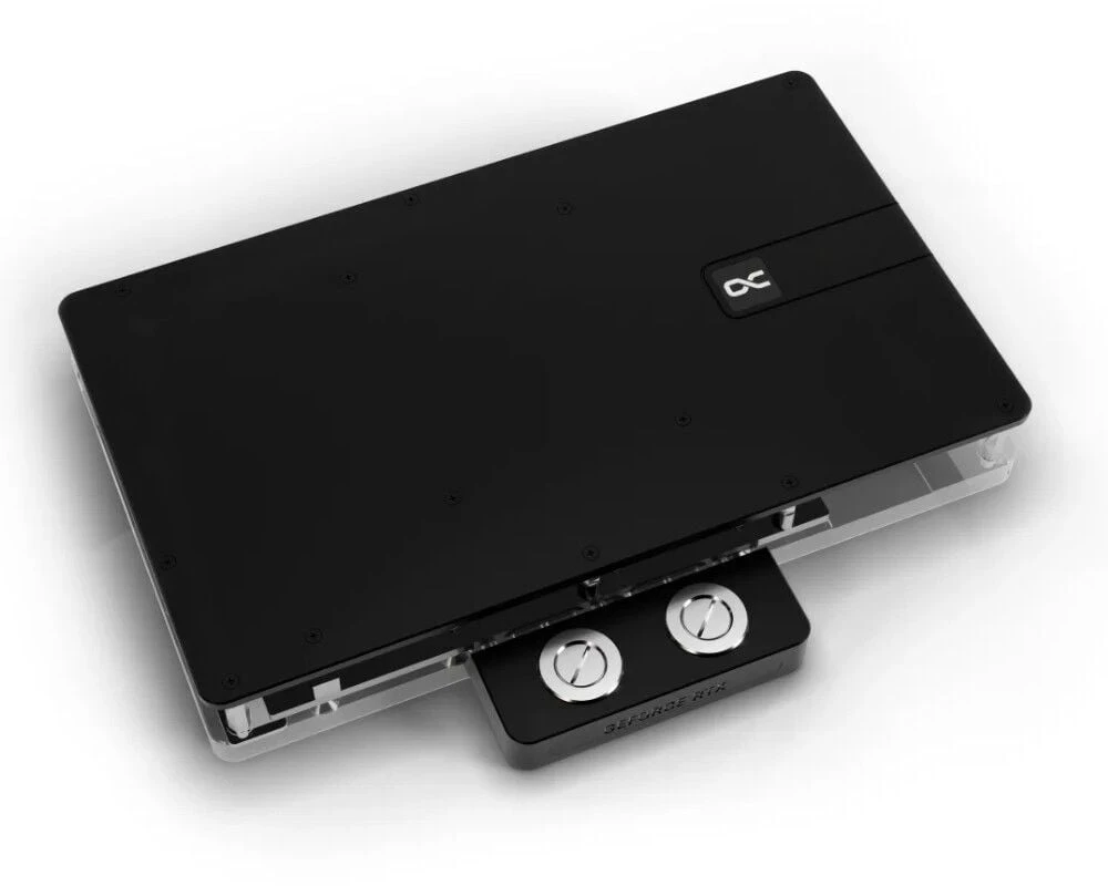 „Alphacool Core GeForce RTX 5090 SUPRIM / Vanguard / GAMING“, ARGB, su galine plokšte · akrilas