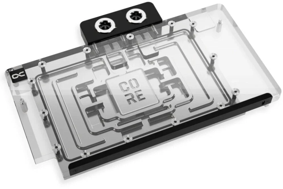 „Alphacool Core GeForce RTX 5090 TUF Gaming GPU Vanduo“ aušintuvas, ARGB, su galine plokšte · akrilas