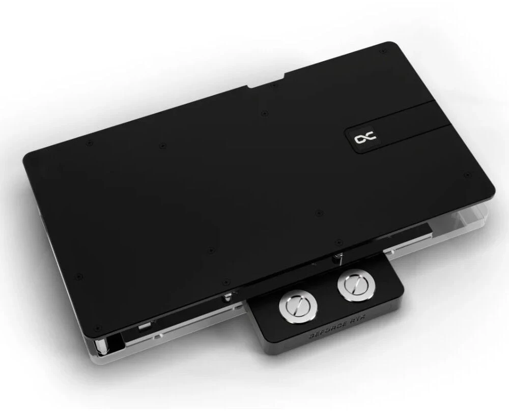 „Alphacool Core GeForce RTX 5090 TUF Gaming GPU Vanduo“ aušintuvas, ARGB, su galine plokšte · akrilas