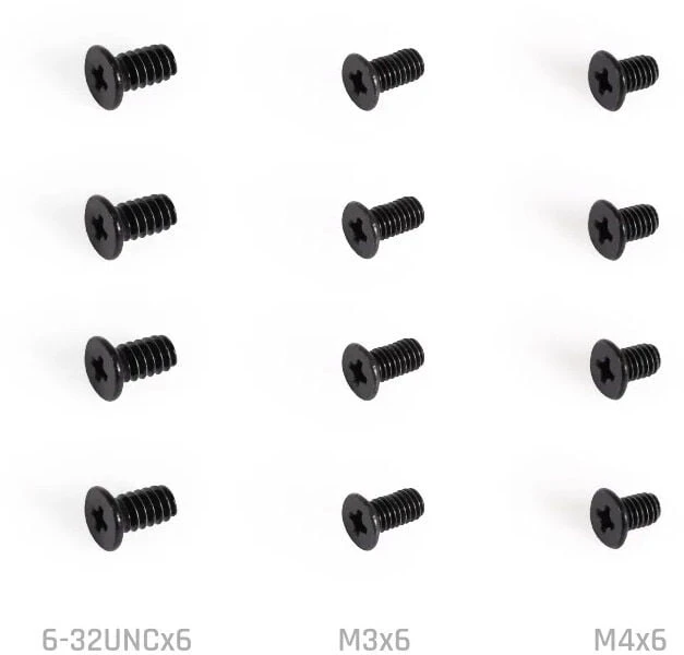 „Alphacool Core“ įstumiami tvirtinimo elementai, 50 mm, M3/M4/UNC, 6-32, 4 vnt. pakuotėje