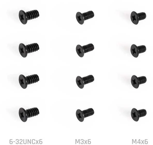 „Alphacool Core“ įstumiamo tvirtinimo antgaliai, 17 mm M3/M4/UNC 6-32, 4 vnt. pakuotėje
