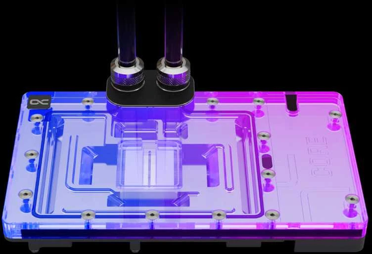 Alphacool Alphacool Core RTX 4090 FE su galine plokšte – akrilas + nikelis