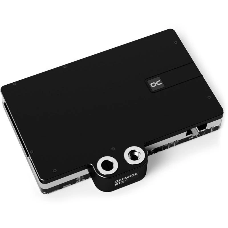 RTX 4090 vandens aušinimo blokas su nikelio detalėmis