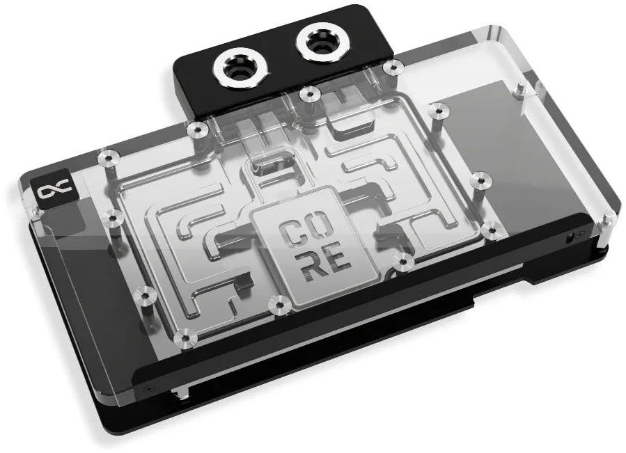 „Alphacool Core RX 9070 Hellhound/Reaper/Pulse/Pure GPU Vanduo Block“, ARGB, su galine plokšte · akrilas