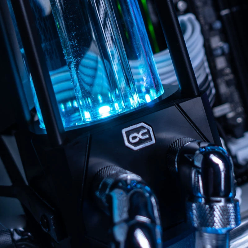 Alphacool „Aurora D5“ 150 mm ledų puodelis, įskaitant Alphacool VPP „Apex D5“ – acetalį/stiklą